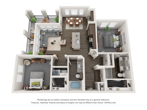 Nine 50 B5 luxury floor Plan 2 bed 2 bath